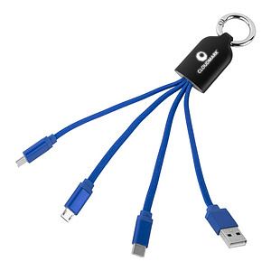 Jellyfish Style 4-in-1 Charger Keychain