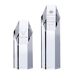 Hexagon Pillar Crystal Award (Small)