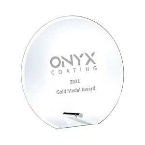 Jade Glass Circle with Aluminum Pole Award