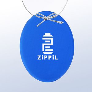 Blue Oval Ornament