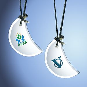 Jade Glass Moon Ornament