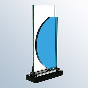 Ascend Blue Starfire Glass Award