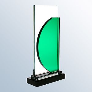 Ascend Green Starfire Glass Award