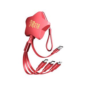 3-in-1 Star Retractable Charging Cable
