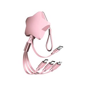 3-in-1 Star Retractable Charging Cable