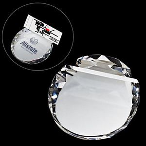 Crystal Paperweight Card Holder