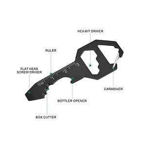 Multifunctional Bottle Opener Keychain