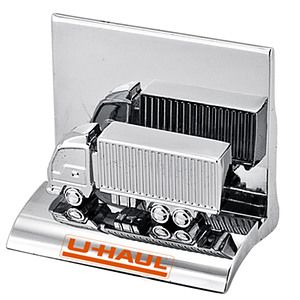 Chrome Metal Truck Container Business Card Holder