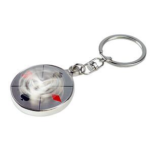 Spinning Casino Airplane Keychain