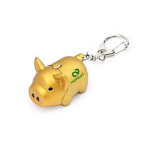 Light Up Pig Keychain