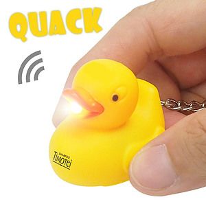 Rubber Duckie LED Light Keychain