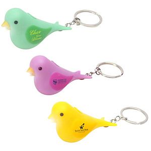 Chirping Bird LED Light Keychain
