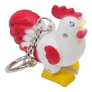 Crowing Rooster LED Light Keychain