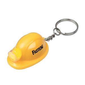 Plastic Construction Hat Bottle Opener Keychain