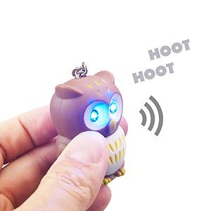 Owl Novelty LED Light Key Tag