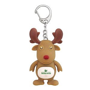 Reindeer Novelty LED Light Key Tag