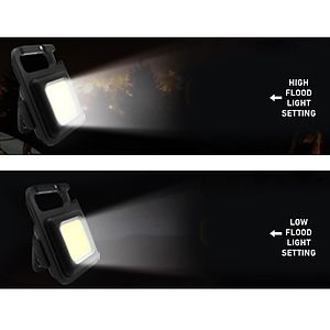 Aluminum IPX4 COB Flashlight Bottle Opener Keychain