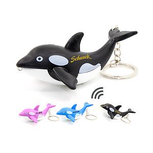 Promotional Orca Whale LED Keychain Personalized With Your Custom Logo
