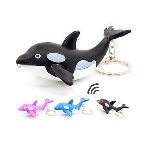 Orca Whale LED Keychain