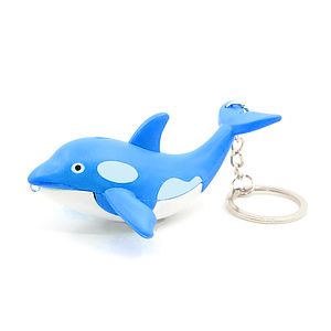 Orca Whale LED Keychain