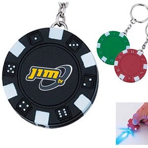 Poker Chip Keychain Flashlight