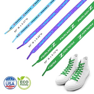 Made in the USA 60" Eco-Friendly Custom Shoelaces 3/8'' width