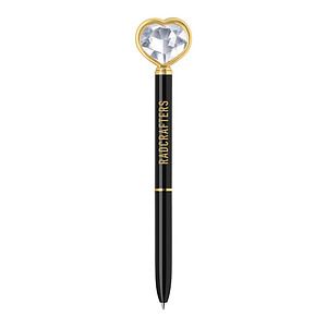 Heart Shaped Crystal Topped Pen
