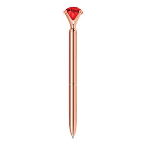 Ruby Gemstone Ballpoint Pen- Rosegold