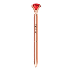 Ruby Gemstone Ballpoint Pen- Rosegold