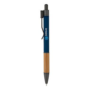 Soft Touch Bamboo Grip Ballpoint Pen
