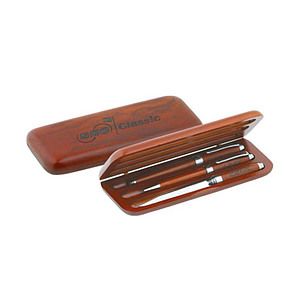 Wood Triple Pen Gift Box