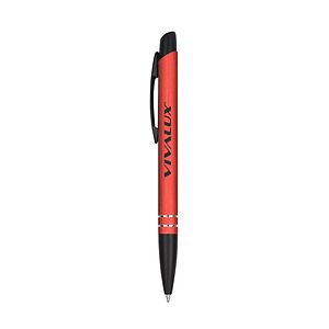 Curved Plunger Metallic Ballpoint Pen