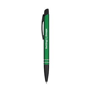 Curved Plunger Metallic Ballpoint Pen