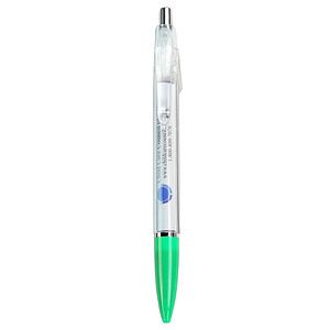 Clear Barrel Retractable Banner Pen