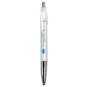 Clear Barrel Retractable Banner Pen