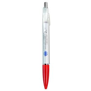 Clear Barrel Retractable Banner Pen