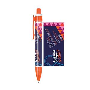 Click Action Plastic Tube Ballpoint Pen