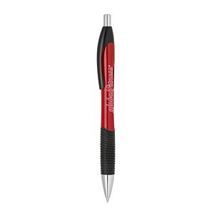 Rubber Grip Click Action Plastic Pen