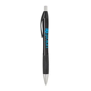 Rubber Grip Click Action Plastic Pen