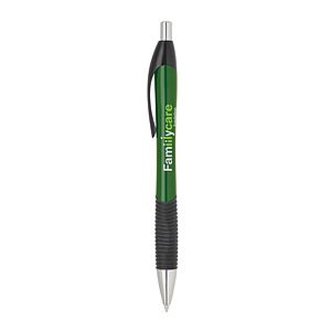 Rubber Grip Click Action Plastic Pen