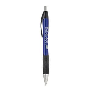 Rubber Grip Click Action Plastic Pen