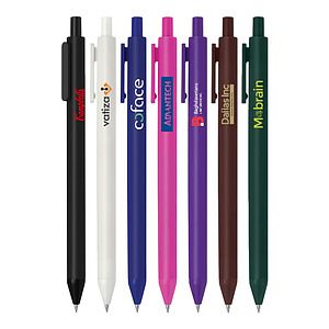 Rubber Grip Click Action Plastic Pen