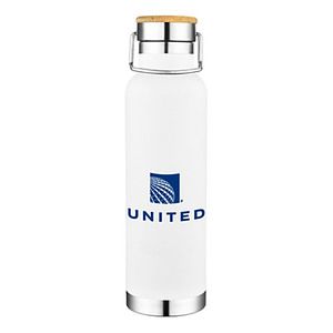 22 oz Wood Lid Stainless Steel Water Bottle