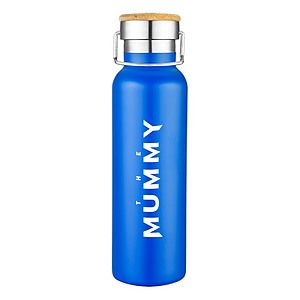 20 oz Wood Lid Stainless Steel Water Bottle