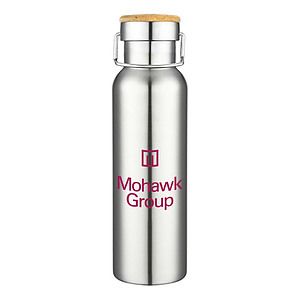 20 oz Wood Lid Stainless Steel Water Bottle