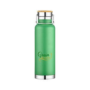 20 oz. Wooden Top Stainless Steel Tumbler