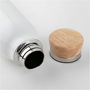 20 oz. Wood Lid Stainless Steel Tumbler