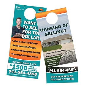 Door Hanger With Perf-Off Card - 4" x 9"