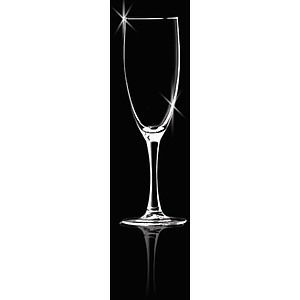 5.75 Oz. Champagne Flute Glass W/Tapered Stem