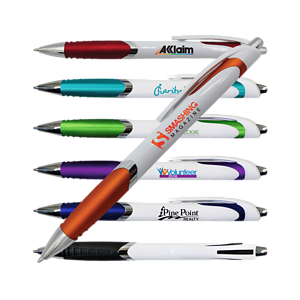 White Crest Grip Pen